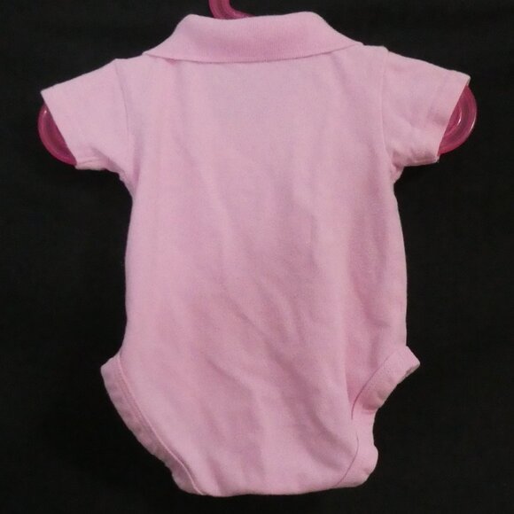 Unbranded | 12 months | Pink Baby Cotton Polo Bodysuit With Embroidery - Picture 3 of 14